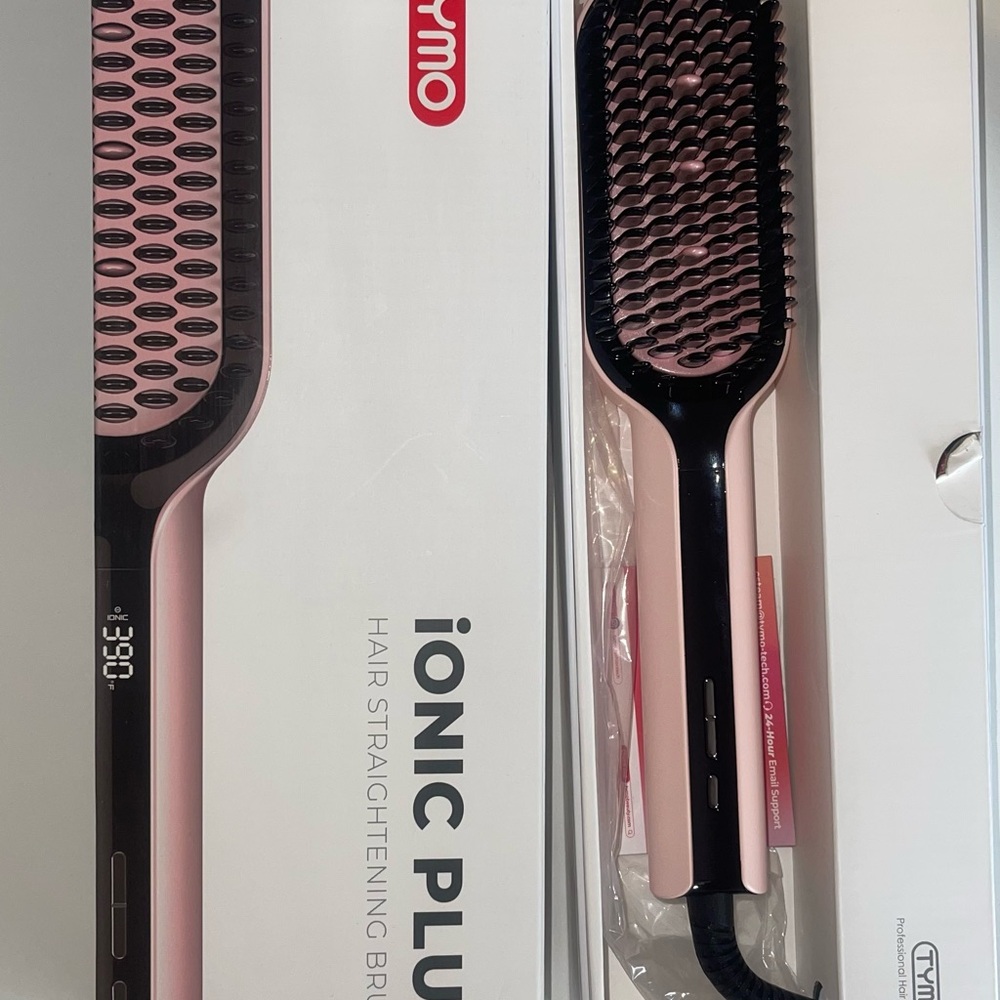 Tymo Ionic Plus Pink Hair Straightening Brush - Picture 5 of 8